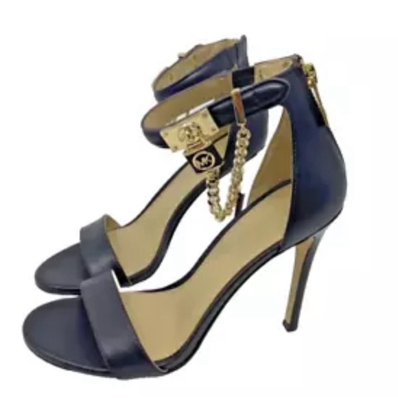 Michael Kors Women's Hamilton Chain Ankle-Strap Dress Sandals 6 Brown - Picture 2 of 10